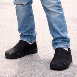 Vans Kids Black Slip-On Sneakers US 13 Little Boy Classic Skate Shoes Canvas